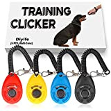Diyife Hund Clicker, [4 PCS, Multi-Color] Training Clicker mit Handschlaufe für Hund Katze Pferd,