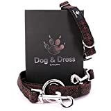 Dog & Dress by Nacy Kena Hundehalsband Und Leine Set, Silber, Verstellbar, Hundeleine, 2m, 3 Ringe, Karabiner, Große Kleine Hunde, ...