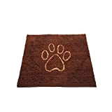 Dog Gone Smart Dirty Dog Mikrofaser-Fußmatte, super saugfähig, maschinenwaschbar mit Rutschfester Unterseite, groß, Mokka-Braun