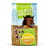 Eggersmann Lecker Bricks Banane/Karotte – Pferdeleckerlis Banane & Karotte – Leckerlies für Pferde – 1 kg Beutel