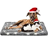 EMPSIGN Hundebett Grosse Hunde, Waschbar Hundekissen (kühl und warm), Hundematte aus hochdichtem Schaumstoff für Käfige, grau,137x84x2.8cm