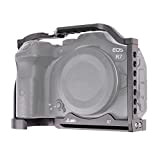EOS R7 Cage, Hersmay Aluminium Kamerakäfig Camera Cage für Canon EOS R7 spiegellose Kameras, Vlogging Video Dreharbeiten Filmmaking Rig Stabilizer ...