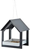Esschert Design Futterhaus, hängend, in anthrazit/weiß, aus dem Material „Metall“, 19,3 x 19,1 x 23,2 cm