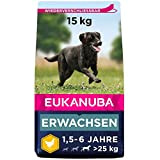 Eukanuba Hundefutter mit frischem Huhn für große Rassen, Premium Trockenfutter für ausgewachsene Hunde, 15 kg