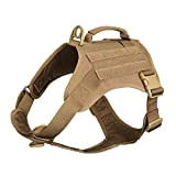 EXCELLENT ELITE SPANKER Tactical Dog Harness Vest Military K9 Working Dog Harness No-Pull Pet Harness Adjustable Training Vest with Easy ...