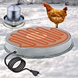 FACULX Heizplatte für Geflügeltränke Heizung für Hühnertränke, Tränkenheizung, Tränkenwärmer mit Überhitzungsschutz, inkl. Netzteil