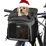 Fahrradkörbe für Hunde, Fahrradkorb Vorne für kleine Haustiere, Hunde, Katzen, Hunde Autositz Abnehmbarer Fahrrad HundekorbSchnellentriegelung, einfache Installation