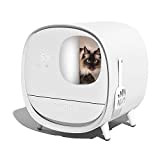 FMOPQ with Top Pet Litter Box Cat Toilet Portable with Scoop Ultra Self-Cleaning Litter Box for Cat Weight and Cleaning