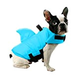 FONLAM Schwimmweste Hund Rettungswesten Badeanzug für Hunde Neulinge Schwimmweste für Haustier Wassersicherheit am Pool Strand (Blau, XS)