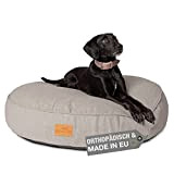 FREUDENTIER orthopädisches Hundebett XL 100cm rund, flauschig & waschbar, Memory Foam, Made in EU & Öko-Tex Zertifiziert, Hundesofa für mittelgroße ...