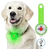 Fttouuy Sicherheits LED Blinklicht für Hunde, Katzen - USB Wiederaufladbar LED Licht Leuchtanhänger Hund, 3 Blinkmodis wasserdichte Sicherheit Haustier Lichter ...