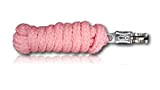 Führstrick mit Panikhaken für Pferd - Anbindestrick in verschiedenen stylischen Designs Führleine Anbindeseil Pony Esel Ziege (rosa)
