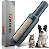 FusselZz® to go Fusselrolle Selbstreinigender Fusselentferner für Kleidung, Tierhaarentferner zum Katzenhaare & Hundehaare entfernen, Fusselbürste Tierhaare auf Sofa, Bett & ...