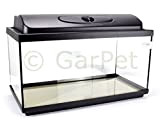 GarPet Aquarium Komplett Set rechteckig mit LED Abdeckung Filter Heizer Aquariumset (60x30x30 Set LED)