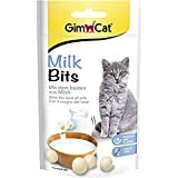 GimCat Milk Bits - Getreidefreier und vitaminreicher Katzensnack mit dem besten aus Milch - 8er Pack (8 x 40 g)