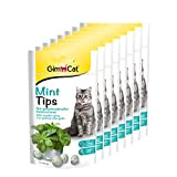GimCat Mint Tips - Getreidefreier und vitaminreicher Katzensnack mit geschmackvoller Katzenminze - 8er Pack (8 x 40 g)