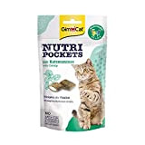 GimCat Nutri Pockets Katzenminze - Knuspriger Katzensnack mit cremiger Füllung und funktionalen Inhaltsstoffen - 1 Beutel (1 x 60 g)
