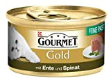 Gourmet Gold Feine Pastete mit Ente & Spinat 85g Katzenfutter (24er Pack) von Purina