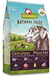 GranataPet Natural Taste Geflügel, Trockenfutter für Hunde, Hundefutter ohne Getreide & ohne Zuckerzusätze, Alleinfuttermittel für ausgewachsene Hunde, 12 kg