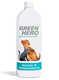 Green Hero Geruchsentferner und Fleckenentferner Konzentrat, 1000ml ergeben 10 Liter gebrauchsfertigen Reiniger, Gegen Gerüche und Flecken, Biologischer Enzymreiniger für Urin, ...