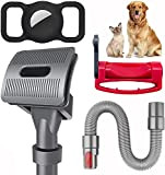 Groom Vacuum Tool, YMWLKJ Dog Pet Grooming Attachment with Round Head Design Dog brush & Trigger Lock & Airtag Dog ...