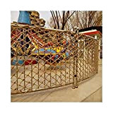 GZHENH Netz Dekor Netz Fischnetz Wand ，Sicherheitsnetz Geländer Retro LKW Ladung Anhängernetze, Anpassbar (Color : Beige-8cm, Size : 4x10m)