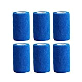 Haftbandage/Selbsthaftende Bandage für Haustiere, 6 Rollen x 10 cm x 4,5 m, 10-450cm, himmelblau