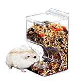 Hamsterfutterautomat Automatisch,Hamster-Futterspender aus Acryl mit großem Fassungsvermögen Transparenter Käfig Futterautomat Feste Lebensmittelbox Igel Eichhörnchen Futternapf
