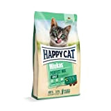 Happy Cat 70416 – Happy Cat Minkas Perfect Mix Geflügel, Fisch & Lamm – Trockenfutter für Katzen – 10 kg ...