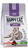 Happy Cat 70612 - Senior Atlantik Lachs - Katzen-Trockenfutter für Katzensenioren ab dem 8. Lebensjahr - 4 kg Inhalt