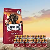 Happy Dog - Dose Strauß PUR 10 x 400 g + 2 gratis + 1 kg Africa