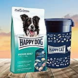 Happy Dog Fit & Vital Medium Adult (Geflügel und Lamm) 12 kg + 43 Liter Futtertonne inklusive Deckel