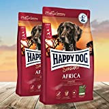 Happy Dog Supreme Sensible Africa Strauß 2 x 12,5 kg - Hunde Trockenfutter getreidefrei - Ideale Premium-Vollnahrung für Hunde mit ...