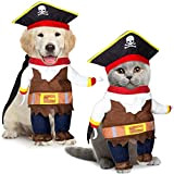 Haustier Kostüm für Hunde Katzen Piraten Kostüm Katze Kleidung Katze Outfit Lustig Haustier Bekleidung Party Bekleidung für Hunde Katze für ...