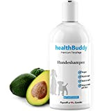 healthBuddy Premium Hundeshampoo mit natürlichem Avocadoöl – Made in Germany – Entfernt unangenehme Gerüche, Für empfindliche Haut und Fell, Wirkt ...