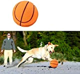 HEEPDD Hunde Spielzeug bälle, Hunde Training Spielen von Kaugummibällen Interaktiver, bissfester Quietschball für Haustiere Hündchen Katze Belohnung Abholspiel (Basketball)
