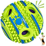 Hundeball Hundespielzeug Großer Ball, Hundeball Unzerstörbar Große Hunde Quietschend Interaktives Hundeball mit Zahnpflege-Funktion Robuster Hunde Ball Squeaky Dog Balls für ...