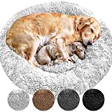 Hundebett Wolke 7 - Das Original - waschbar [XL, 120cm, dunkelgrau] Hundekissen, Hundekorb, Flauschiges Hundebett für große, mittelgroße & kleine ...