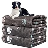 Hundedecke Sofa, wasserdichte Decke Für Sofa, Hundedecke Flauschig, Fleecedecke Hunde, 3 Pack Weiche Warme Haustier Decken, Mit niedlichem Knochen-Druck,Für eine ...