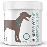 Hundepflege24 Augen Reinigungspads für Hunde und Katzen - 100 Stück - Schmutz- & Tränenfleckentferner Hund mit pflegendem Vitamin E & ...