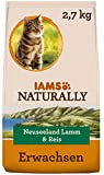 Iams Naturally Katzenfutter trocken mit Lamm und Reis - komplettes und ausgewogenes Trockenfutter mit natürlichen Inhaltsstoffen, 2,7 kg