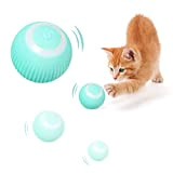 Interaktives Katzenspielzeug Ball mit LED-Licht,360° Selbstdrehender Elektrisch Ball,USB Wiederaufladbares Elektrisch Katzenspielzeug,Stimulierung Jagdtriebs Lustiges Bälle Spielzeug für Katzen