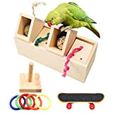 JasCherry 3 Stück Papagei Training Spielzeug Set Aktivitäten Intelligence Vogel-Spielzeug für Budgie Wellensittich Sittich Nymphensittich Papageien #3
