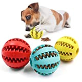 Jodsen 3 Stücke Hunde Spielzeug Ball 4,8cm Hundespielzeug Ball Spielzeug Interaktive Hundeball mit Zahnpflege Funktion Hund Feeder Ball Klein Futterball ...