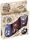 Kerbl Original Magic Brush Bürstensets Pferdebürste Pferdepflege Massagebürste, Wildberry Recycled, 3er Set