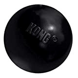 KONG – Extreme Ball – Hundespielzeug aus Robustem Kautschuk für Besonders Kräftiges Kauen, Schwarz – Für Mittelgroße/Große Hunde