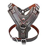 Large Dogs Leather Harness Durable Adjustable Dog Vest Harnesses Quick Control with Handle Pet Supplies for Labrador