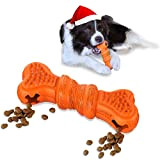LaRoo Hundeball, Hundespielzeug Interaktive Haustiere Hunde Snackball Spielzeug mit Futter für Kleine, Mittlerer und Große Hunde (16cm Bone Orange)