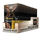 Leonardo Frischebeutel [16x70g Chicken mit Fleischstreifen] Pulled Beef | Getreidefreies Nassfutter für Katzen | Alleinfuttermittel Katzenfutter