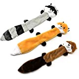 Leyeet Hundespielzeug mit Quietschern, 3 Stück, ohne Füllung, Kauspielzeug für Hunde, inklusive Plüsch-Spielzeug mit Quietscher